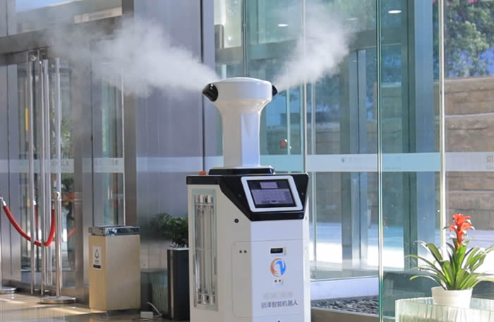山東霧化消毒機(jī)器人殺毒場(chǎng)景圖